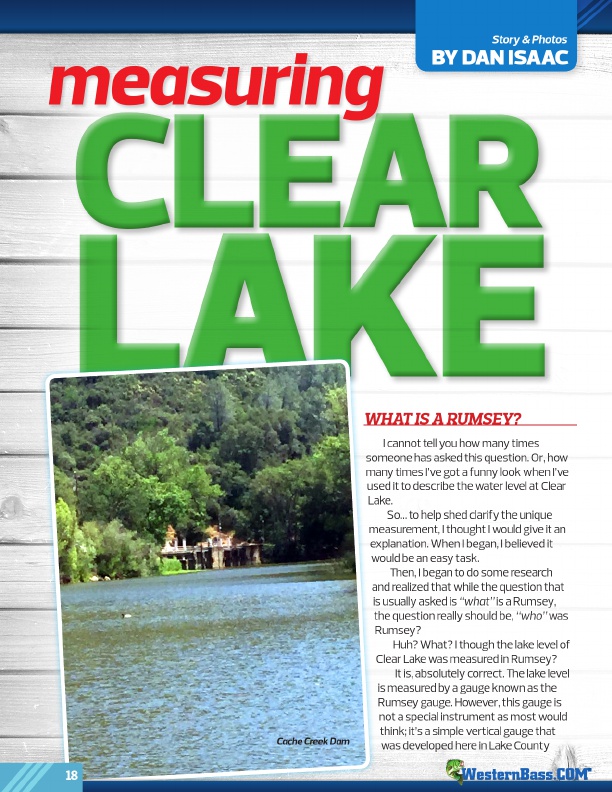 Measuring Clear Lake
by Dan Isaac
