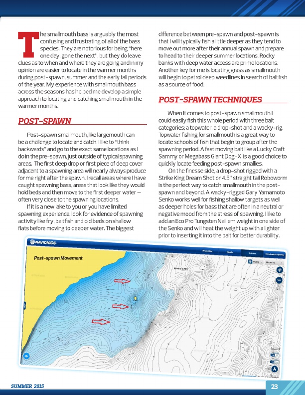 Westernbass Magazine - FREE Bass Fishing Tips And Techniques - Summer 2015, Page 23