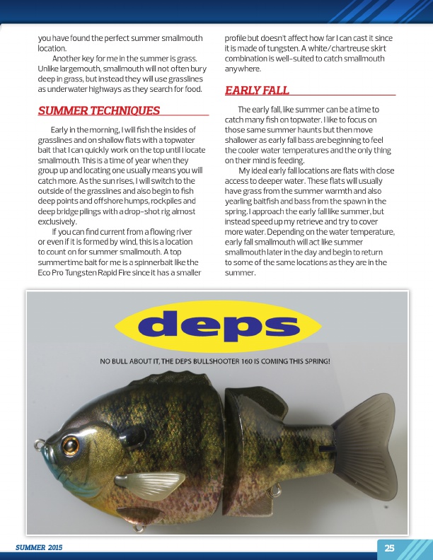 Westernbass Magazine - FREE Bass Fishing Tips And Techniques - Summer 2015, Page 25