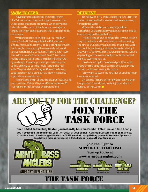 Westernbass Magazine - FREE Bass Fishing Tips And Techniques - Summer 2015, Page 33