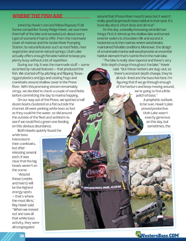 Westernbass Magazine - FREE Bass Fishing Tips And Techniques - Summer 2015, Page 38