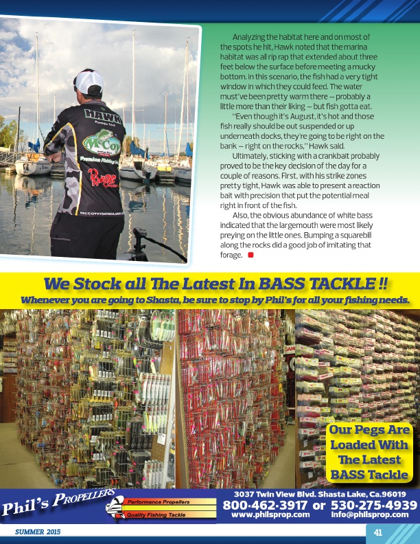 Westernbass Magazine - FREE Bass Fishing Tips And Techniques - Summer 2015, Page 41