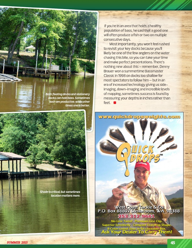 Westernbass Magazine - FREE Bass Fishing Tips And Techniques - Summer 2015, Page 45