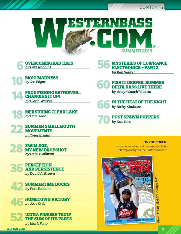 Westernbass Magazine - FREE Bass Fishing Tips And Techniques - Summer 2015, Page 5