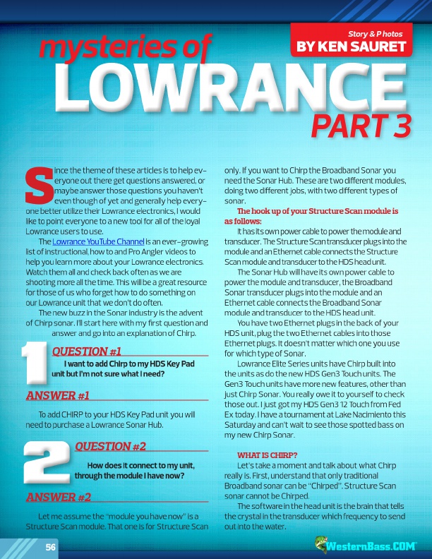 Mysteries Of Lowrance Electronics - Part 3
by Ken Sauret