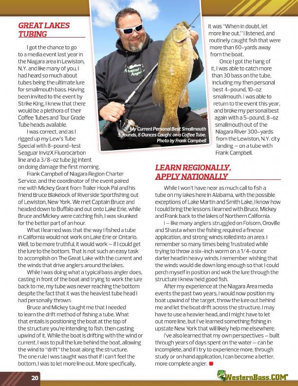 Westernbass Magazine - FREE Bass Fishing Tips And Techniques - Summer 2016, Page 20