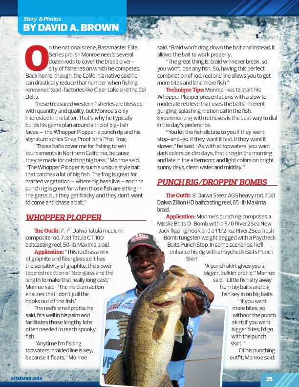 Westernbass Magazine - FREE Bass Fishing Tips And Techniques - Summer 2016,  Page 35