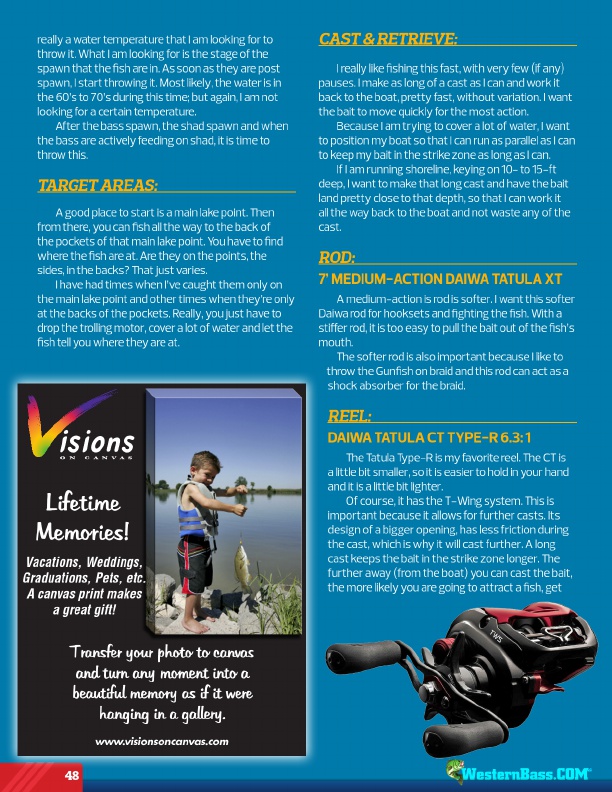 Westernbass Magazine - FREE Bass Fishing Tips And Techniques - Summer 2016, Page 48