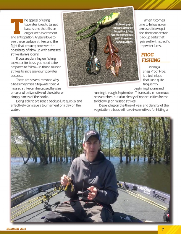 Westernbass Magazine - FREE Bass Fishing Tips And Techniques - Summer 2016, Page 7
