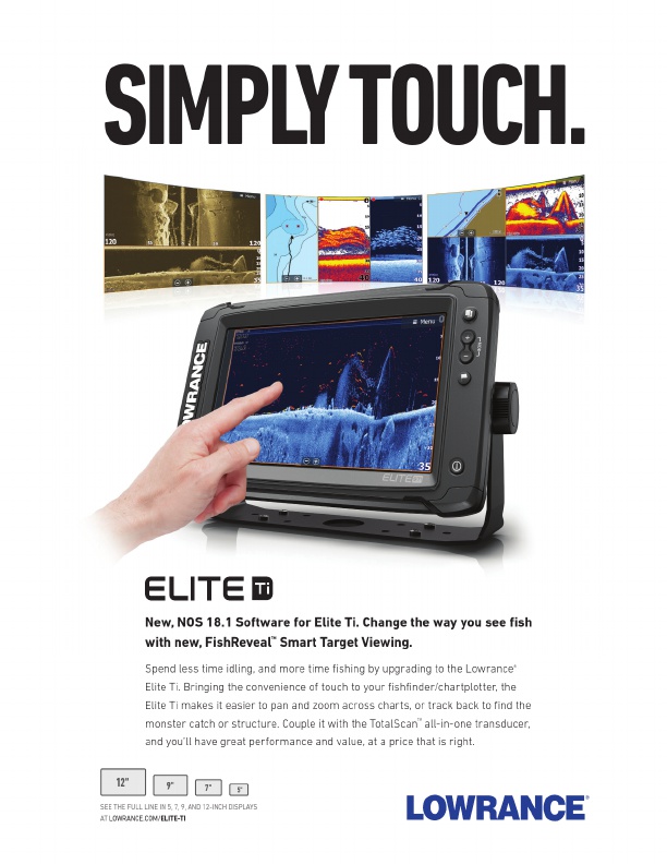 Lowrance Electronics Simply Touch, Elite Ti with New Software