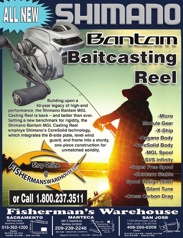 Bantam shimano bass fishing reel is at Fishermans Warehouse at all locations Sacramento, Manteca, San Jose