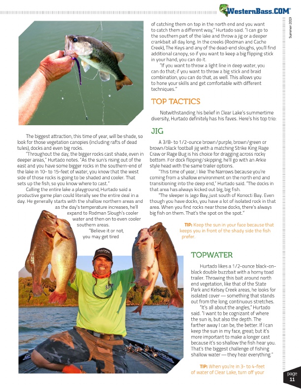 3 Ways for Summer Bass at Clear Lake