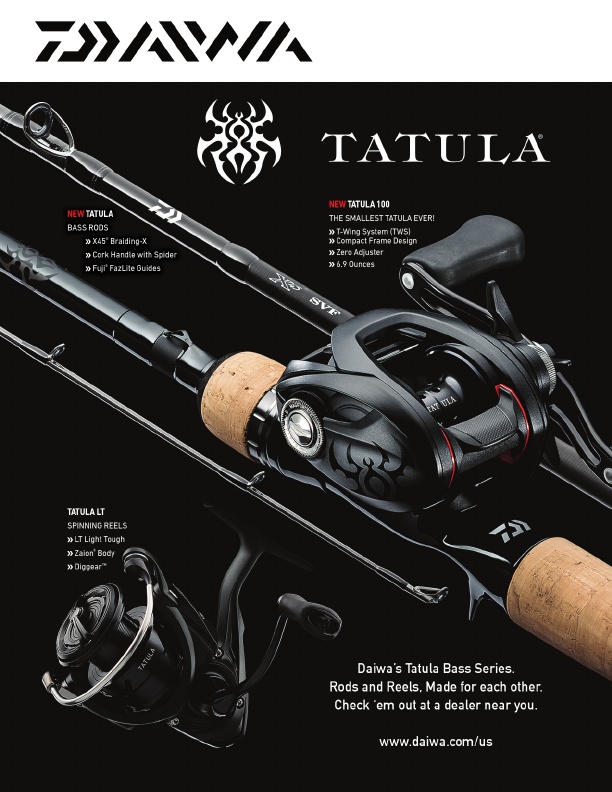 Daiwa Tatula rods and reels including Tatula 100, the lightest Tatula baitcaster ever