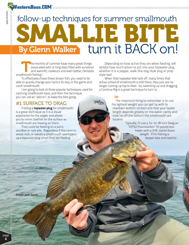 Adjust to a Changing Smallmouth Bite in Summer