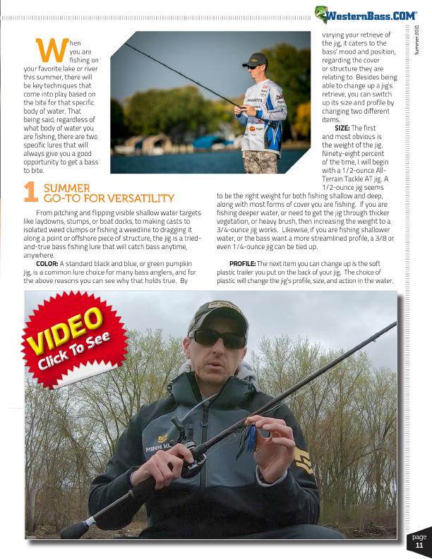 2 Must Have Lures For Summertime Bassin’
By Glenn Walker, Page 2