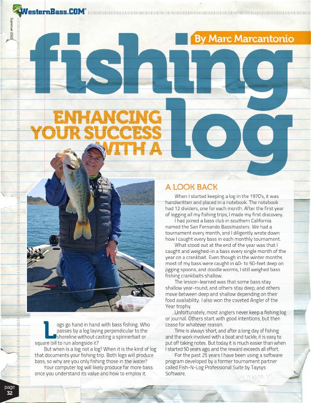 Enhancing Your Success With A Fishing Log
By Marc Marcantonio