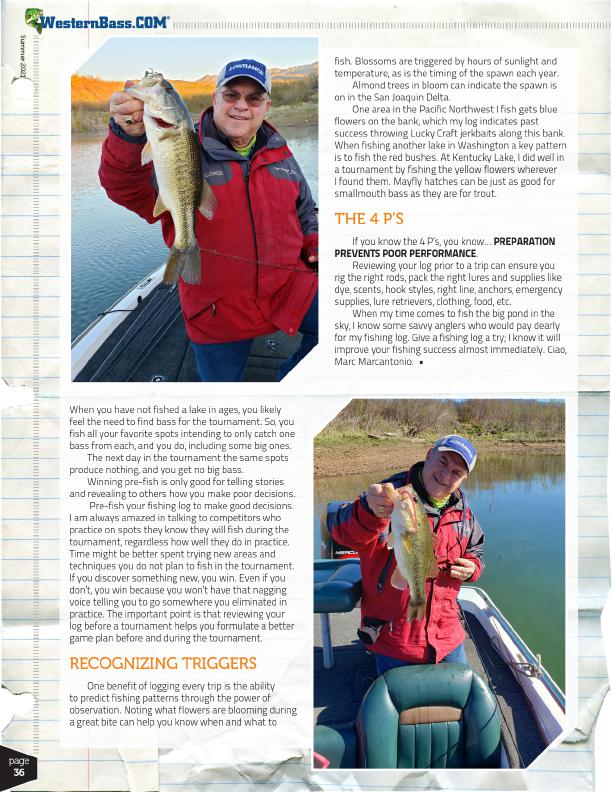 Enhancing Your Success With A Fishing Log
By Marc Marcantonio, Page 5