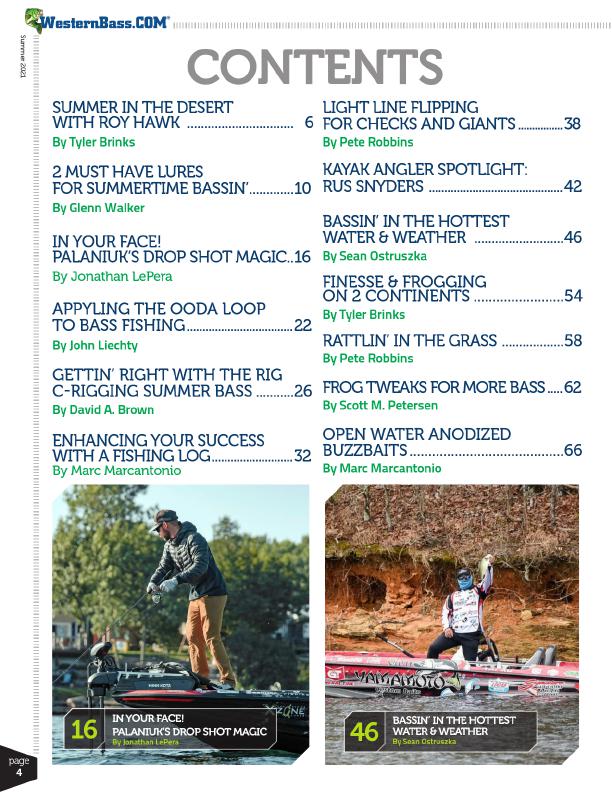 Summer 2021 Bass Fishing Tips and Techniques | The Silicon Valley of Bass Fishing | WesternBass Digital Mag Summer 2021, Page 4