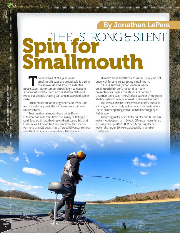 Fishing for smallmouth bass in the summer
