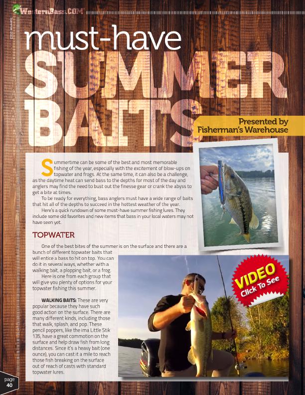 bass fishing in the summer lures for the weather