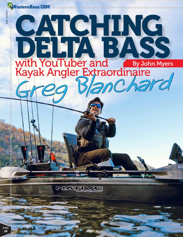 Kayak Bass Fishing, Kayak Youtuber, greg blanchard fishes the delta