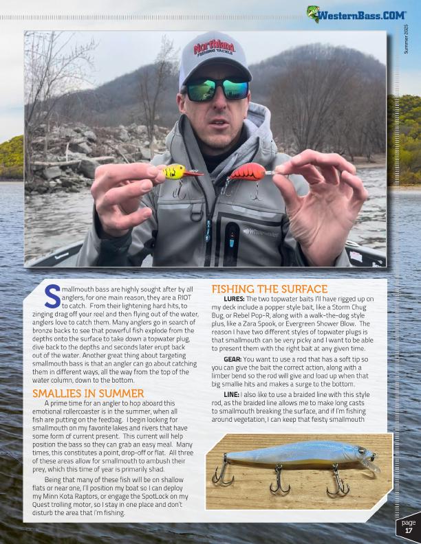 SMALLMOUTH TACTICS FROM TOP TO BOTTOM by Glenn Walker, Page 2