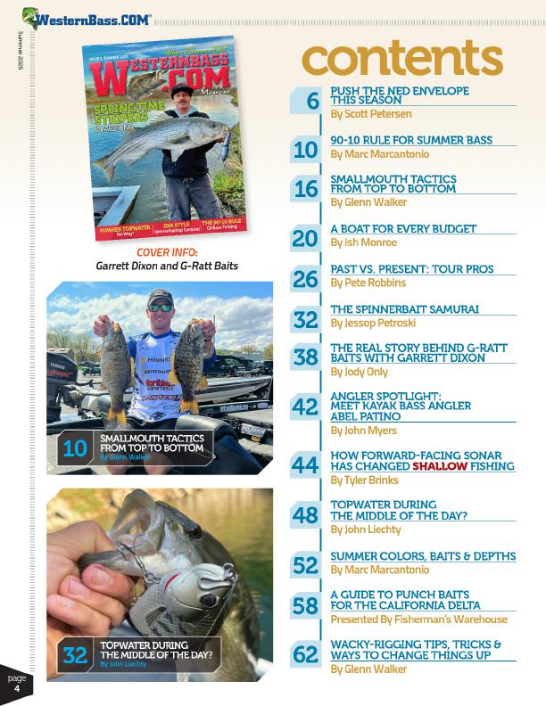 Summer 2025 Bass Fishing Tips and Techniques | The Silicon Valley of Bass Fishing | WesternBass Digital Mag Summer 2025, Page 4