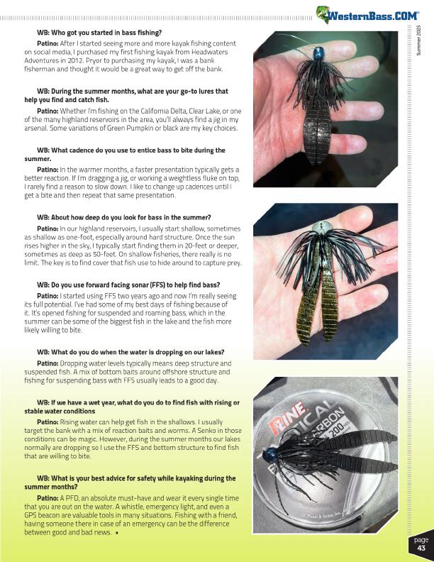 ANGLER SPOTLIGHT MEET KAYAK BASS ANGLER ABEL PATINO by John Myers, Page 2