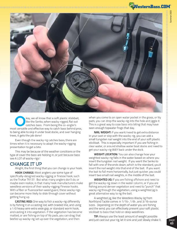 WACKY-RIGGING TIPS, TRICKS WAYS TO CHANGE THINGS UP by Glenn Walker, Page 2