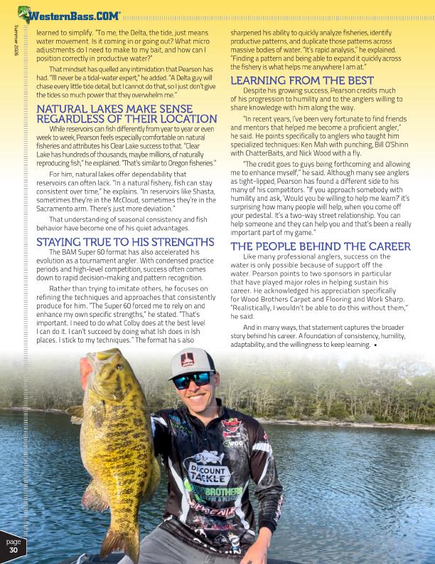 Colby Pearson Tournament Fishing Strategy