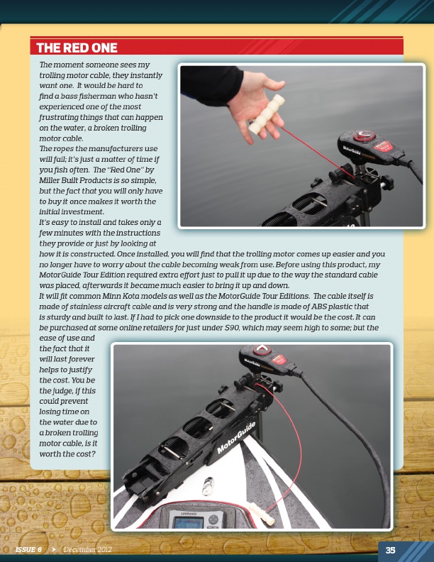 Westernbass Magazine - Bass Fishing Tips And Techniques - December 2012, Page 35