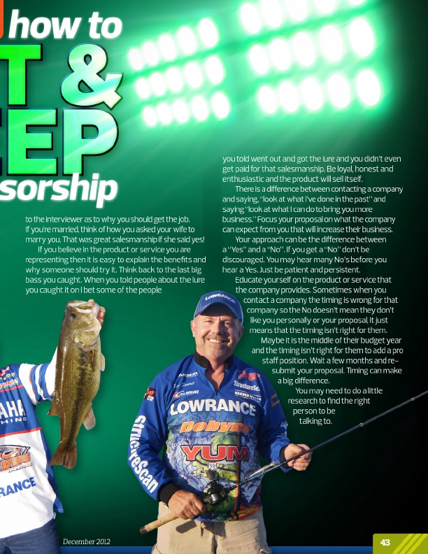 Westernbass Magazine - Bass Fishing Tips And Techniques - December 2012, Page 43