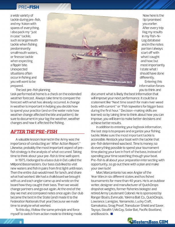 Westernbass Magazine - Bass Fishing Tips And Techniques - December 2012, Page 8