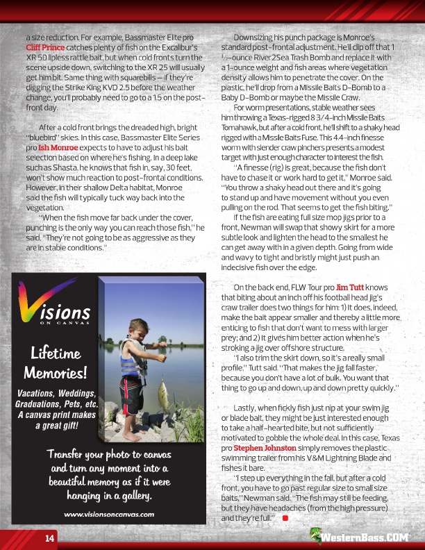 Westernbass Magazine - FREE Bass Fishing Tips And Techniques - Winter 2014, Page 14