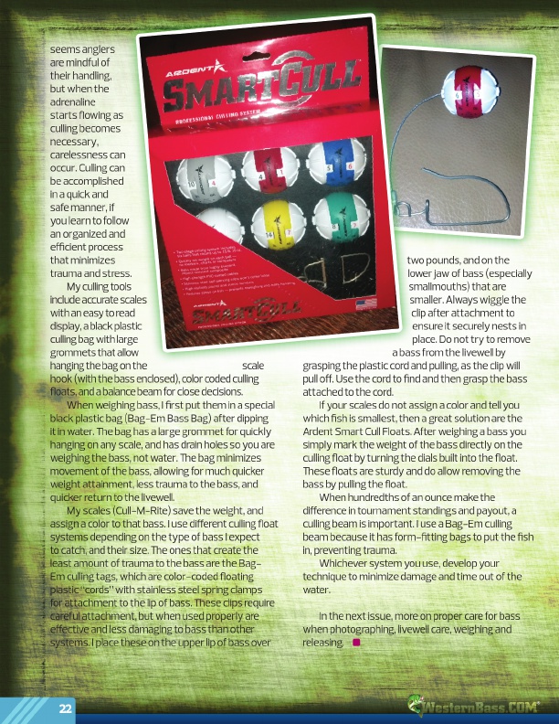 Westernbass Magazine - FREE Bass Fishing Tips And Techniques - Winter 2014, Page 22