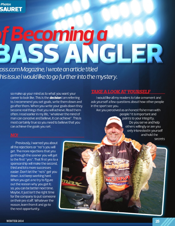 Westernbass Magazine - FREE Bass Fishing Tips And Techniques - Winter 2014, Page 25