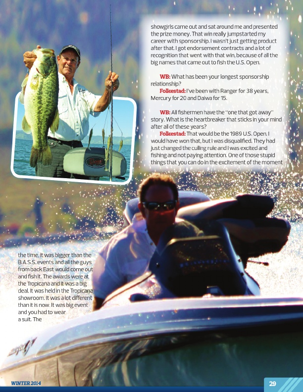 Westernbass Magazine - FREE Bass Fishing Tips And Techniques - Winter 2014, Page 29