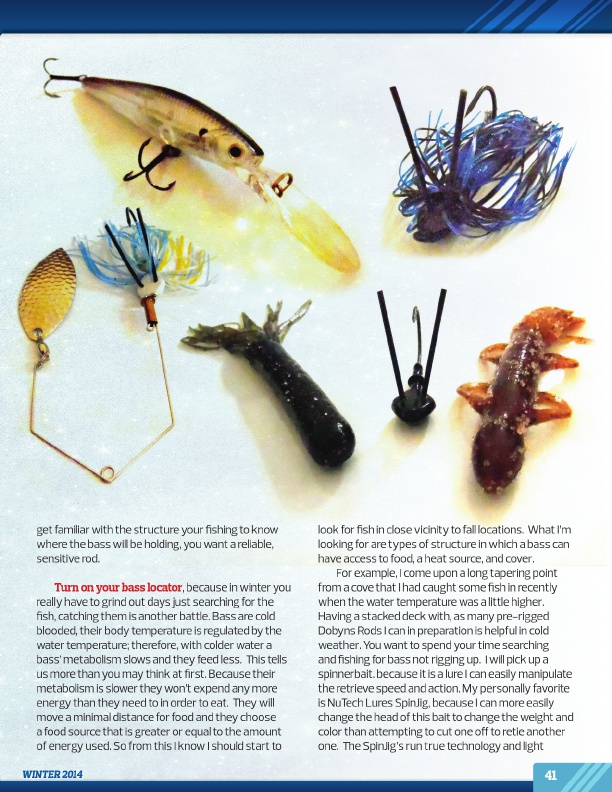 Westernbass Magazine - FREE Bass Fishing Tips And Techniques - Winter 2014, Page 41