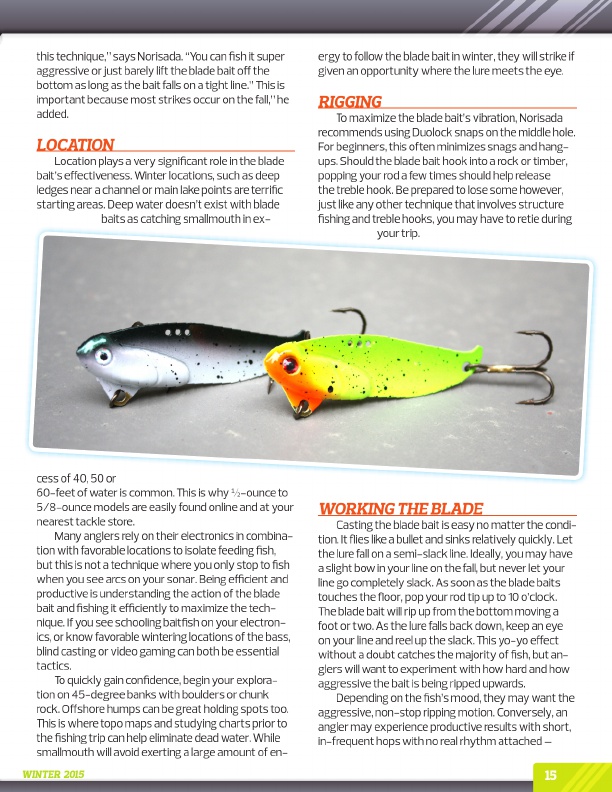 Westernbass Magazine - FREE Bass Fishing Tips And Techniques - Winter 2015,  Page 15