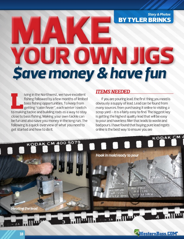 Make Your Own Jigs-Save Money & Have Fun by Tyler Brinks