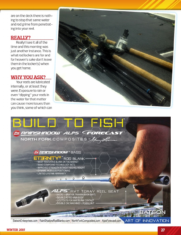 Westernbass Magazine - FREE Bass Fishing Tips And Techniques - Winter 2015, Page 27
