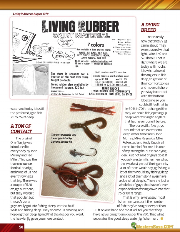 Westernbass Magazine - FREE Bass Fishing Tips And Techniques - Winter 2015, Page 50