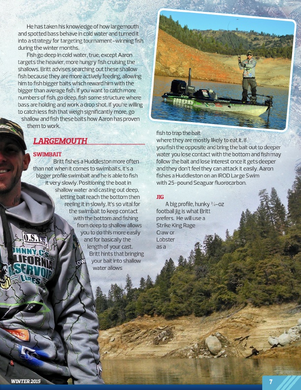 Westernbass Magazine - FREE Bass Fishing Tips And Techniques - Winter 2015, Page 7
