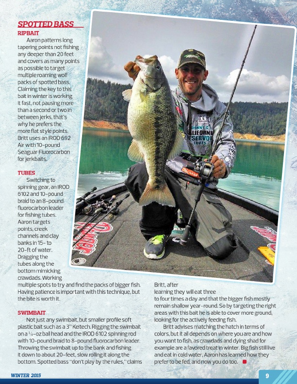 Westernbass Magazine - FREE Bass Fishing Tips And Techniques - Winter 2015, Page 9