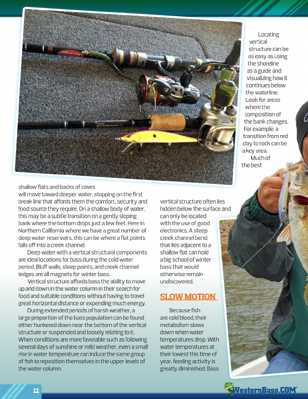 Westernbass Magazine - FREE Bass Fishing Tips And Techniques - Winter 2016, Page 12