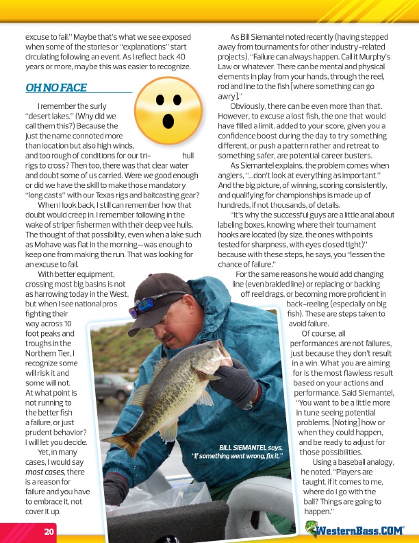 Westernbass Magazine - FREE Bass Fishing Tips And Techniques - Winter 2016, Page 20