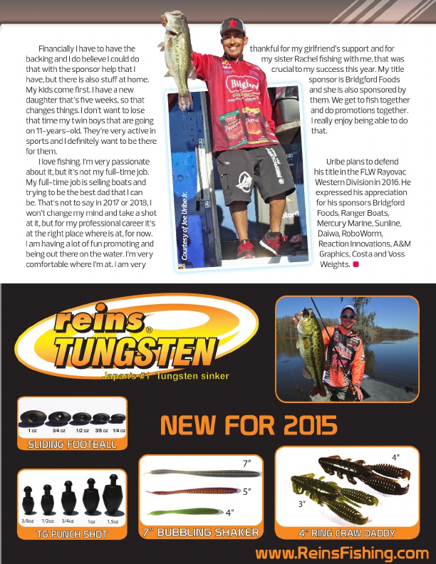 Westernbass Magazine - FREE Bass Fishing Tips And Techniques - Winter 2016, Page 27