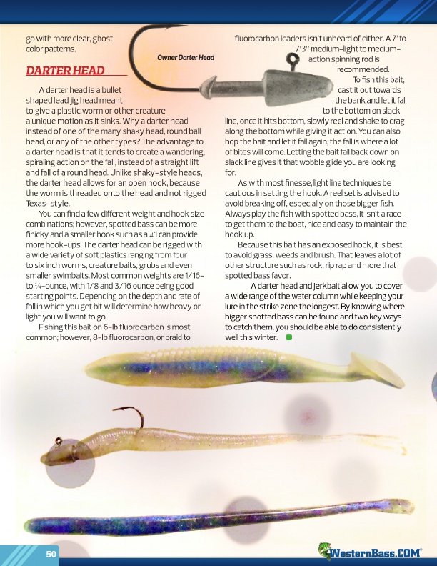 Westernbass Magazine - FREE Bass Fishing Tips And Techniques - Winter 2016, Page 50