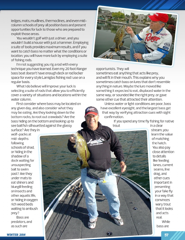 Westernbass Magazine - FREE Bass Fishing Tips And Techniques - Winter 2016, Page 57