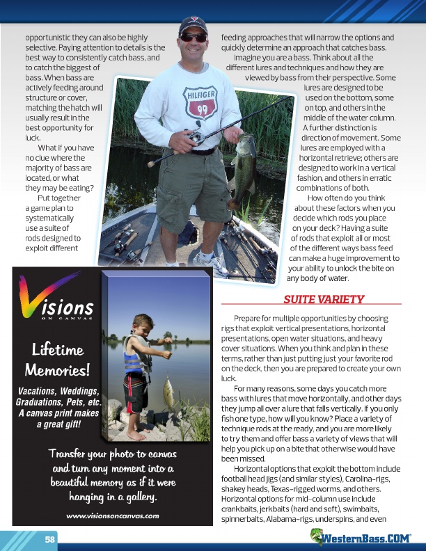 Westernbass Magazine - FREE Bass Fishing Tips And Techniques - Winter 2016, Page 58